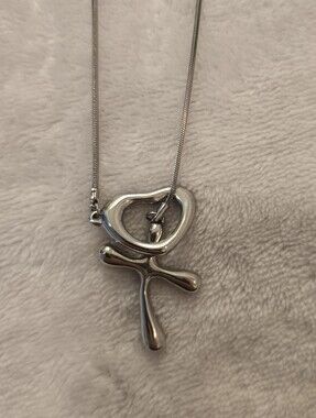 XO Necklace - Silver (Cross and Heart)